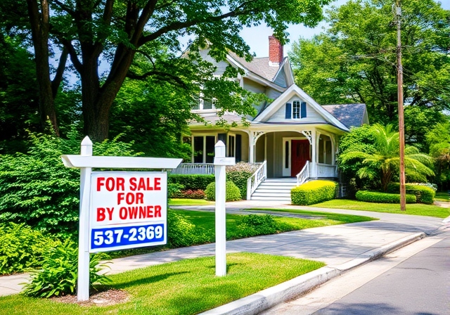 A couple discussing the benefits of FSBO homes while looking at a house.